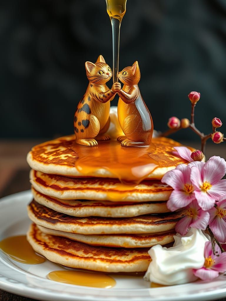 A Whimsical Dance of Sugar and Cream in Macro Photography