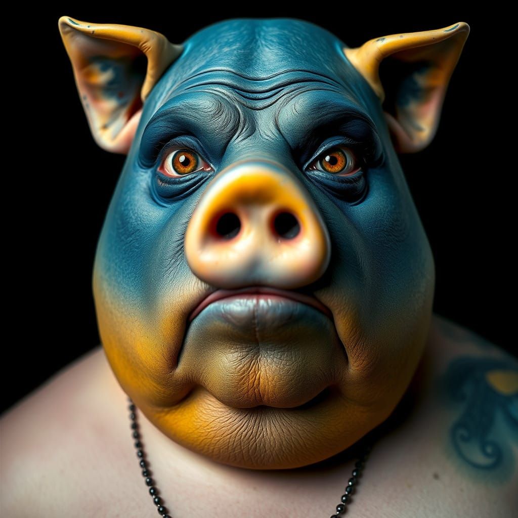 Eerie Figure with Avant-Garde Makeup in Gothic Style