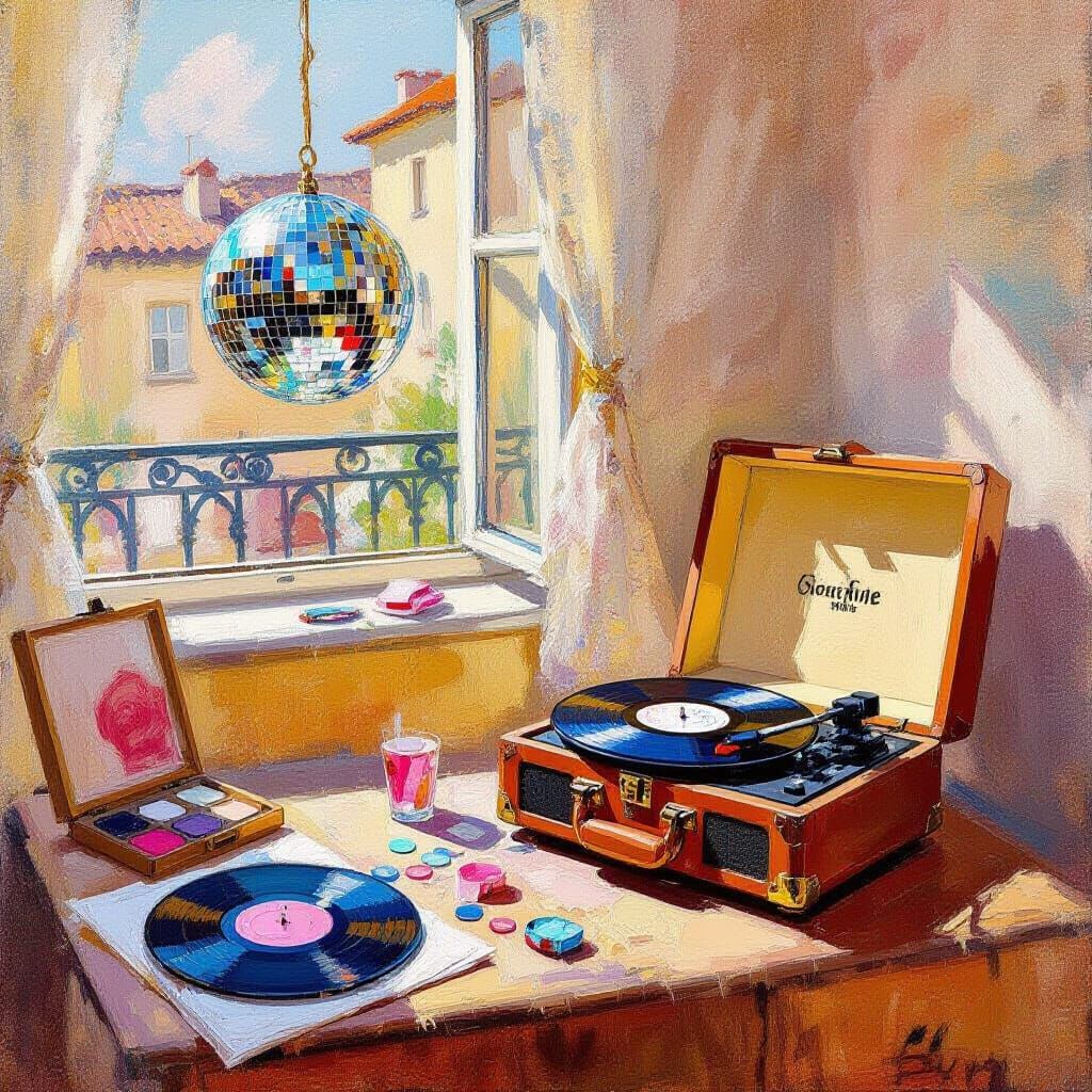 Disco Aftermath: Sun-Drenched Apartment in Impressionist Sty...