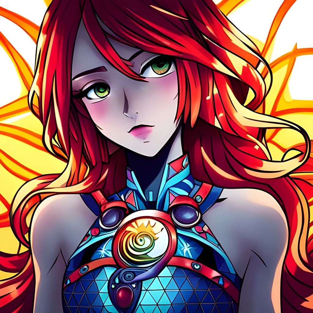 Fractal Anime Waifu Polygon Shatter Masterpiece