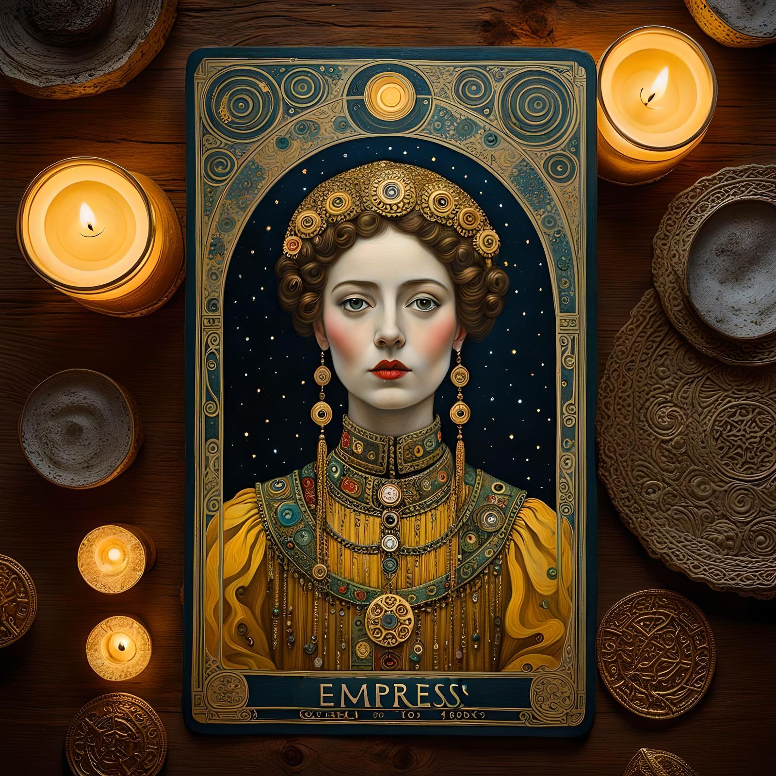 Empress Tarot Card on Table