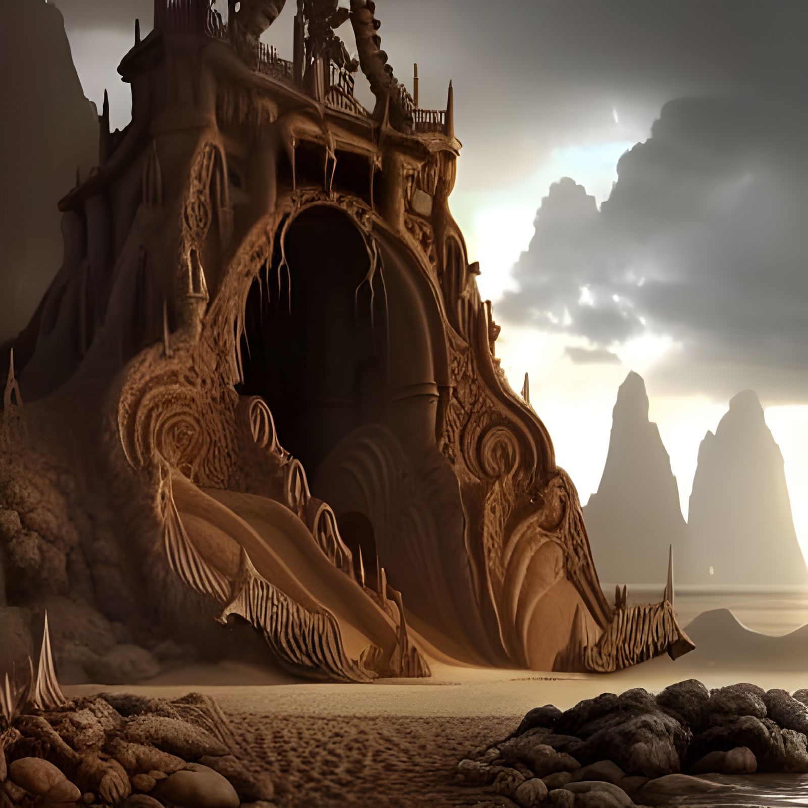 Epic Entrance to Hell on a Beach