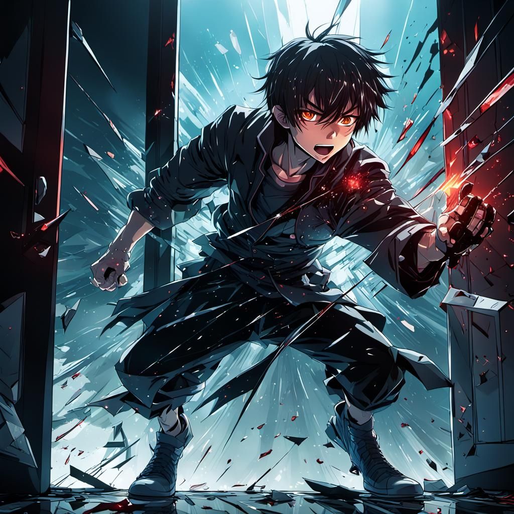 Cyberpunk-Inspired Anime Battle