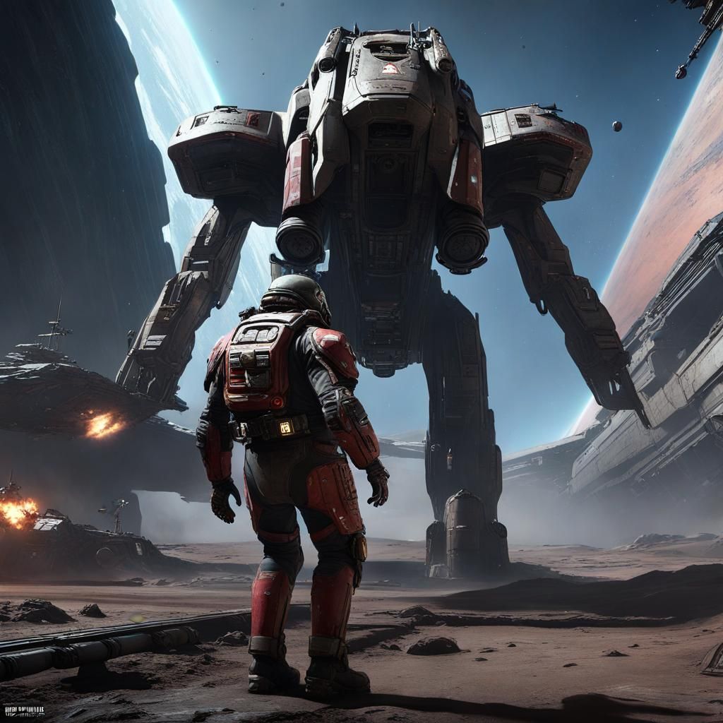 Wounded Space Marine in Damaged Gunship