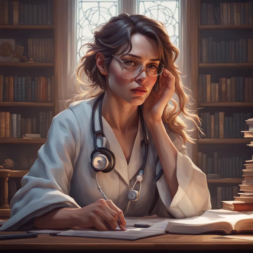 Stressed Medical Student Portrait in Unreal Engine 5