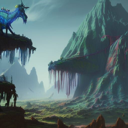 Detailed Tie-Dye Shirts in Fantasy Concept Art