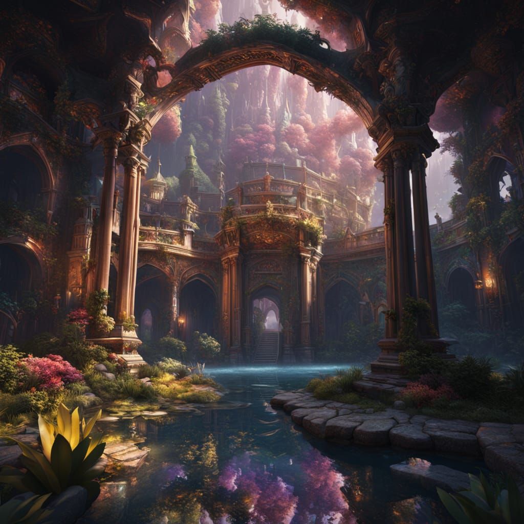Fantastical Fantasy Landscape in Deep Color