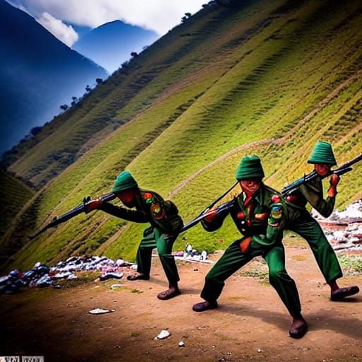Gurkha Soldiers Training in Nepal Mountains