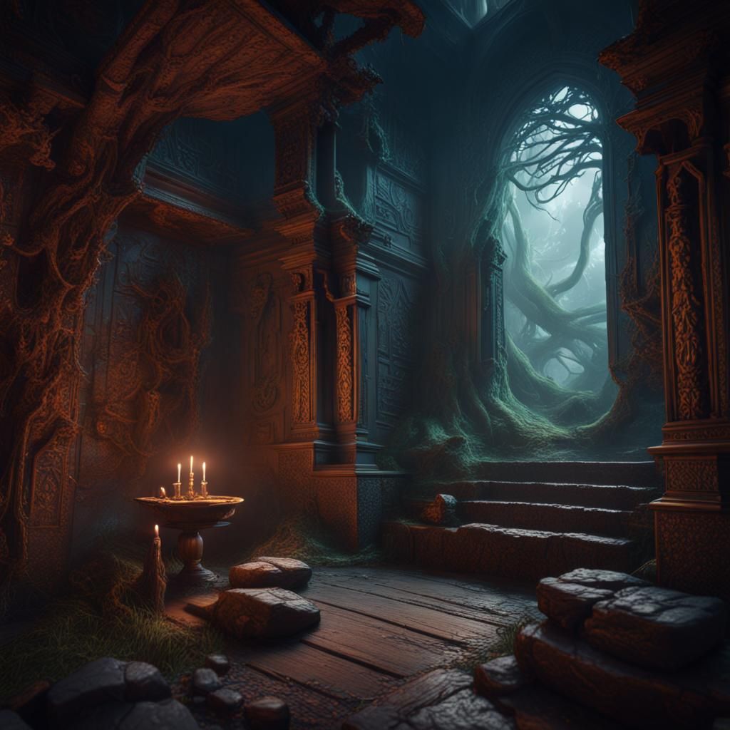 Hiding Place: A Detailed Matte Painting