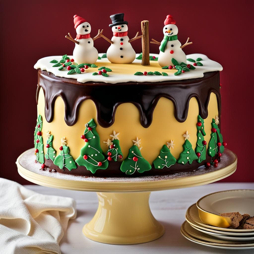 Festive Irish Christmas Cake with Royal Icing