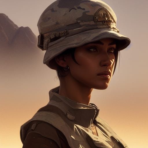 Battle-Worn Soldier Portrait in Hyperdetailed Style