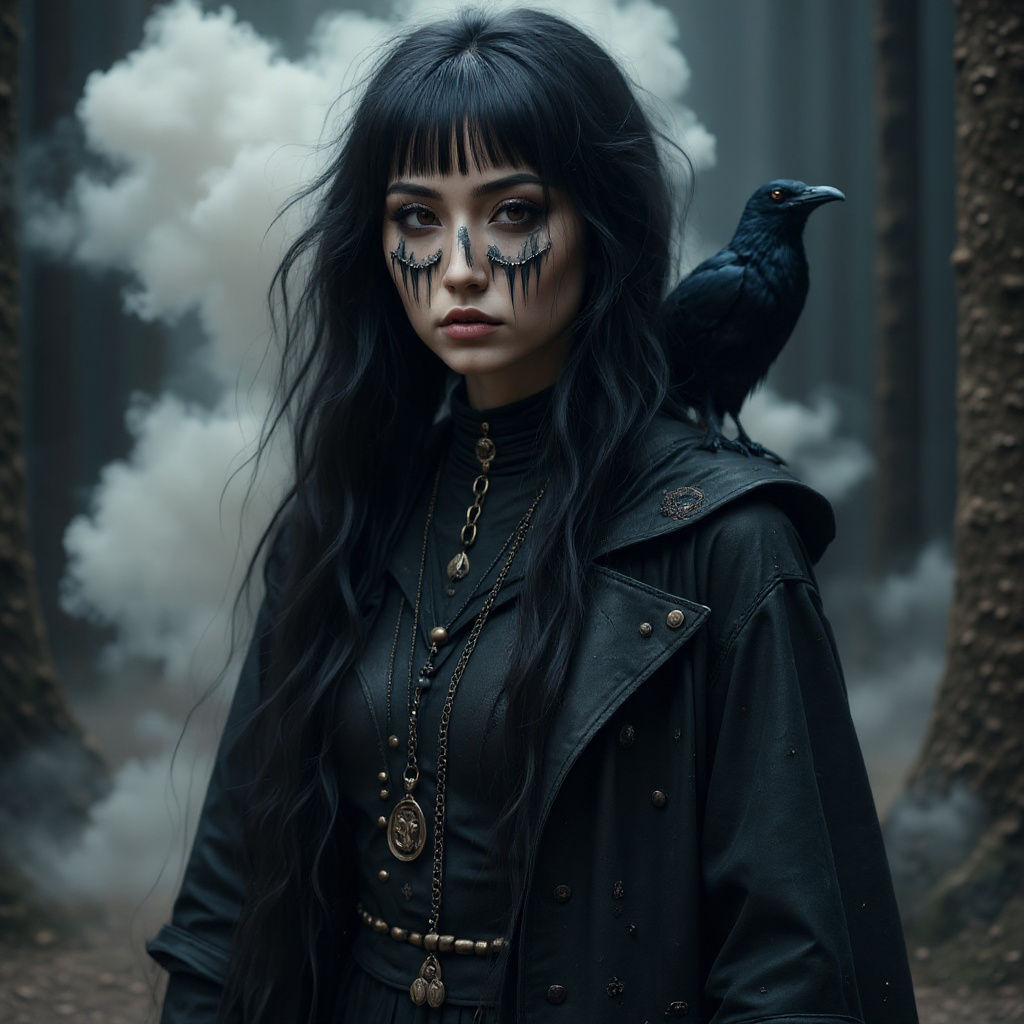 Raven Queen in Darkly Magical Grunge Style
