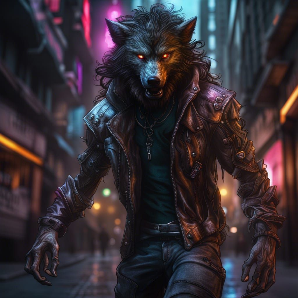 werewolf, cyberpunk