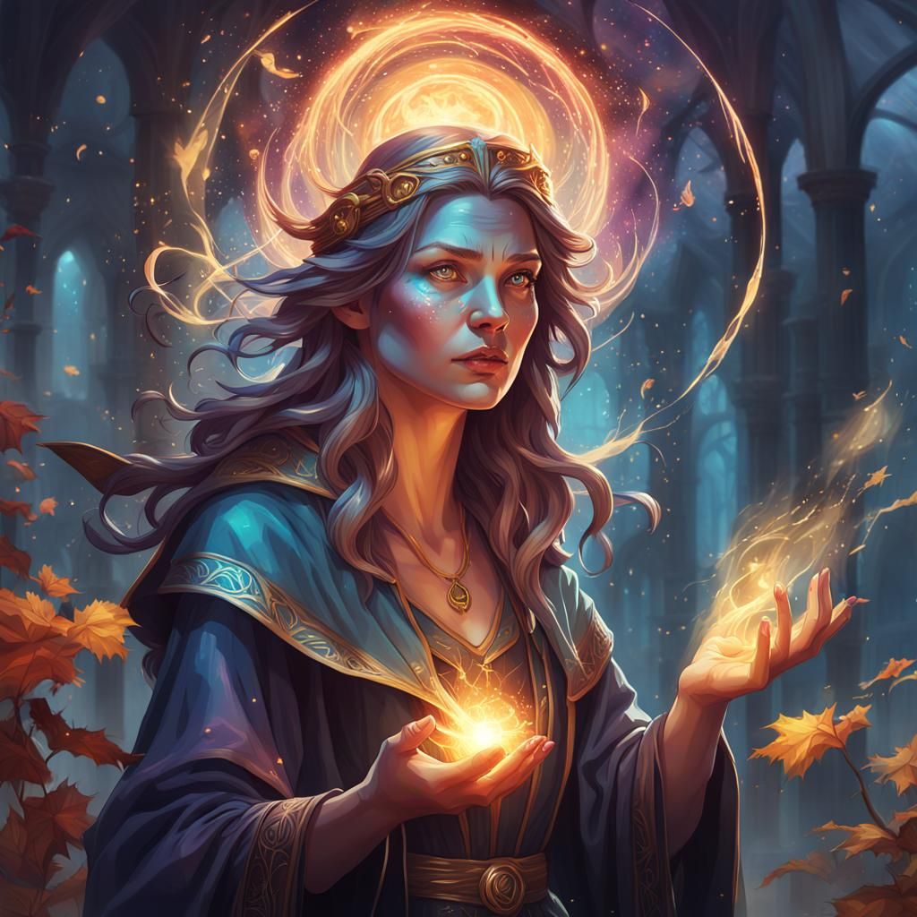 Mystical Witch Summons a Magical World