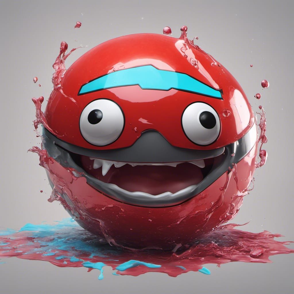 Hyperrealistic Voltorb in Motion: Splash Art Concept