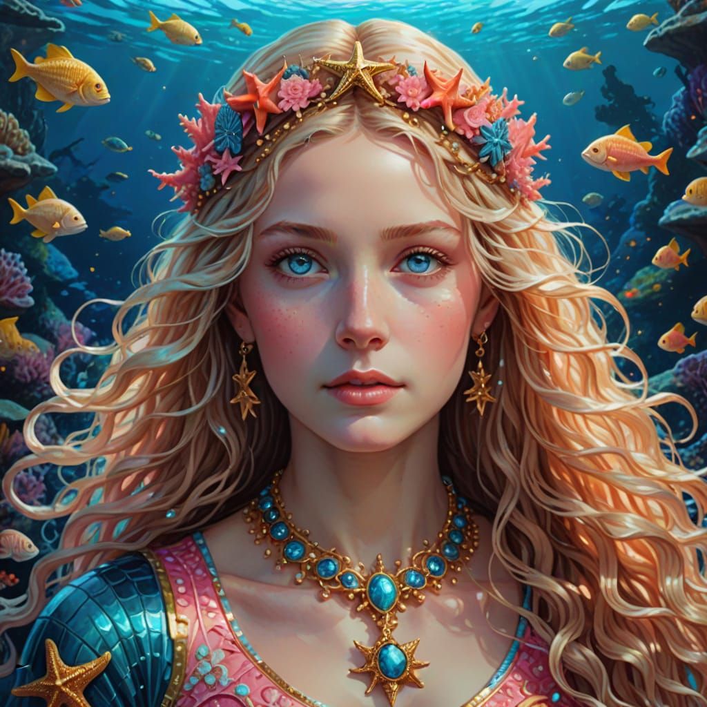 Portrait of Nereid Goddess Nausithoe