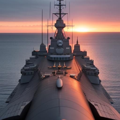 Dramatic Sunset over Burning Battleship Bay
