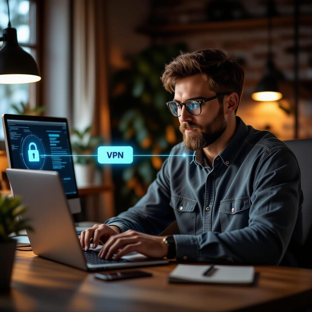 Remote Worker Connects Securely to SME Network via VPN