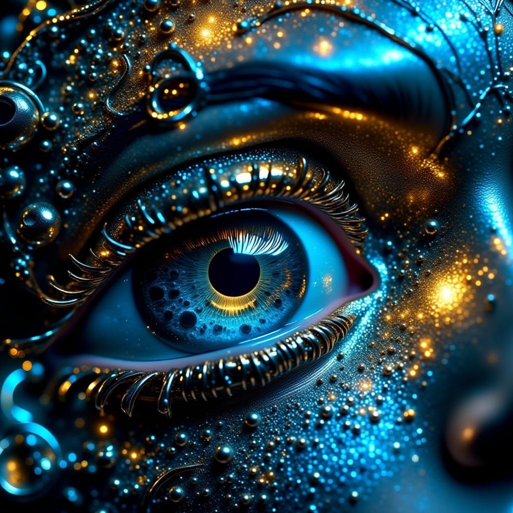 Eye with cosmic energy