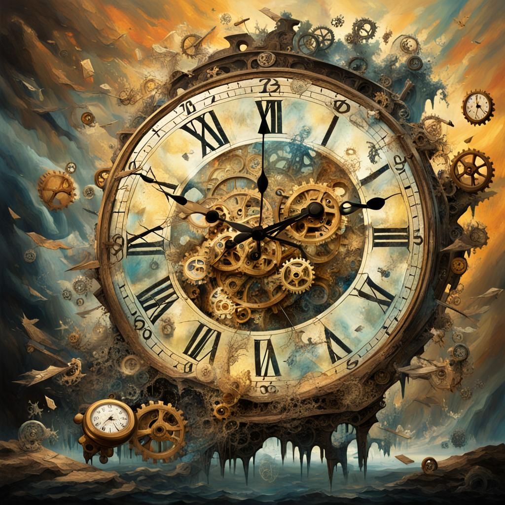 Surreal Time Escaping a Broken Clock