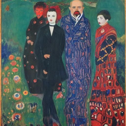 Vampire Portrait in Fin-de-Siècle Style