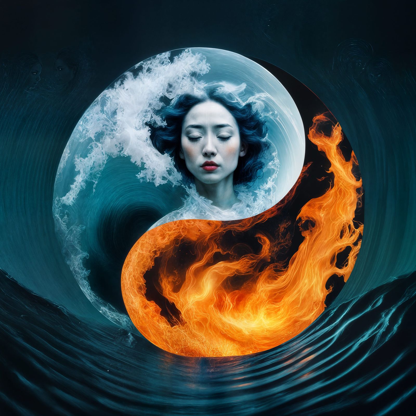 Surreal Goddess of Balance in Minimalist Fine Art Photograph...