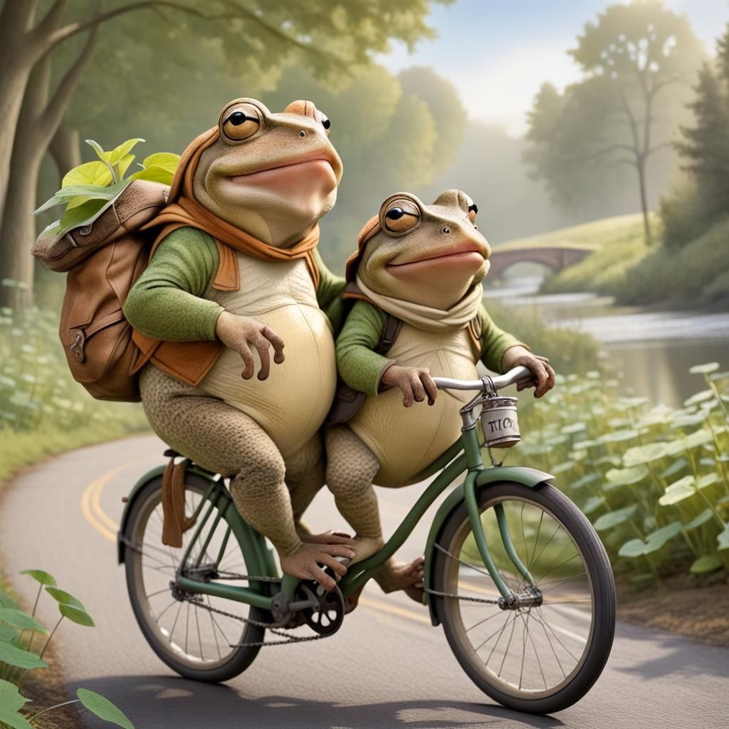 Frog and Toad on a Bike Ride