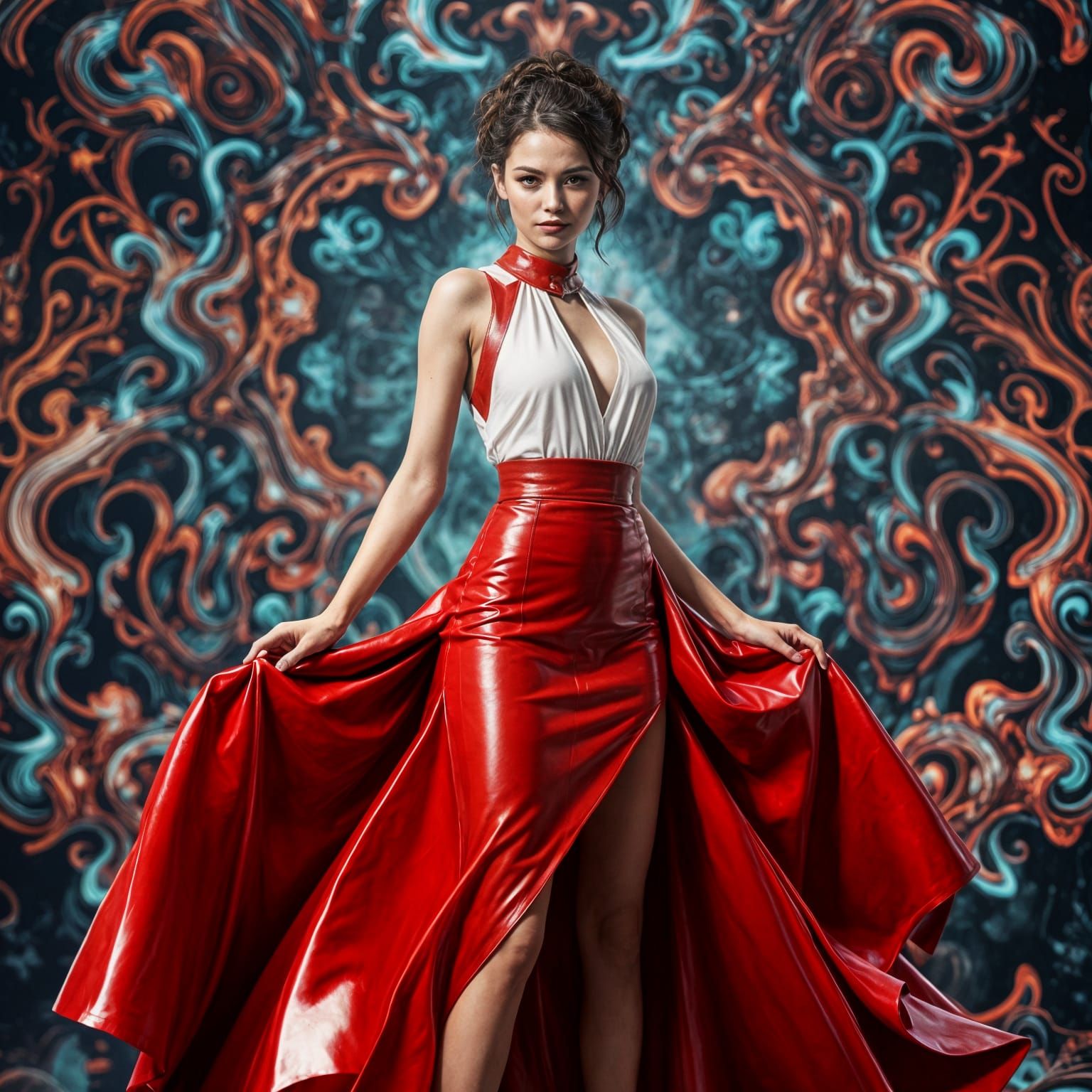 AI Generated Image of a Leather Skirt