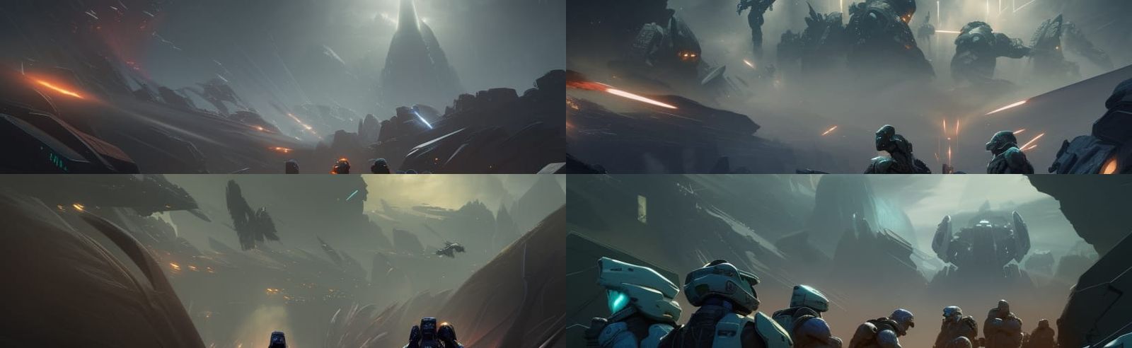 Halo Battle: Dark Fantasy Concept Art in 8K