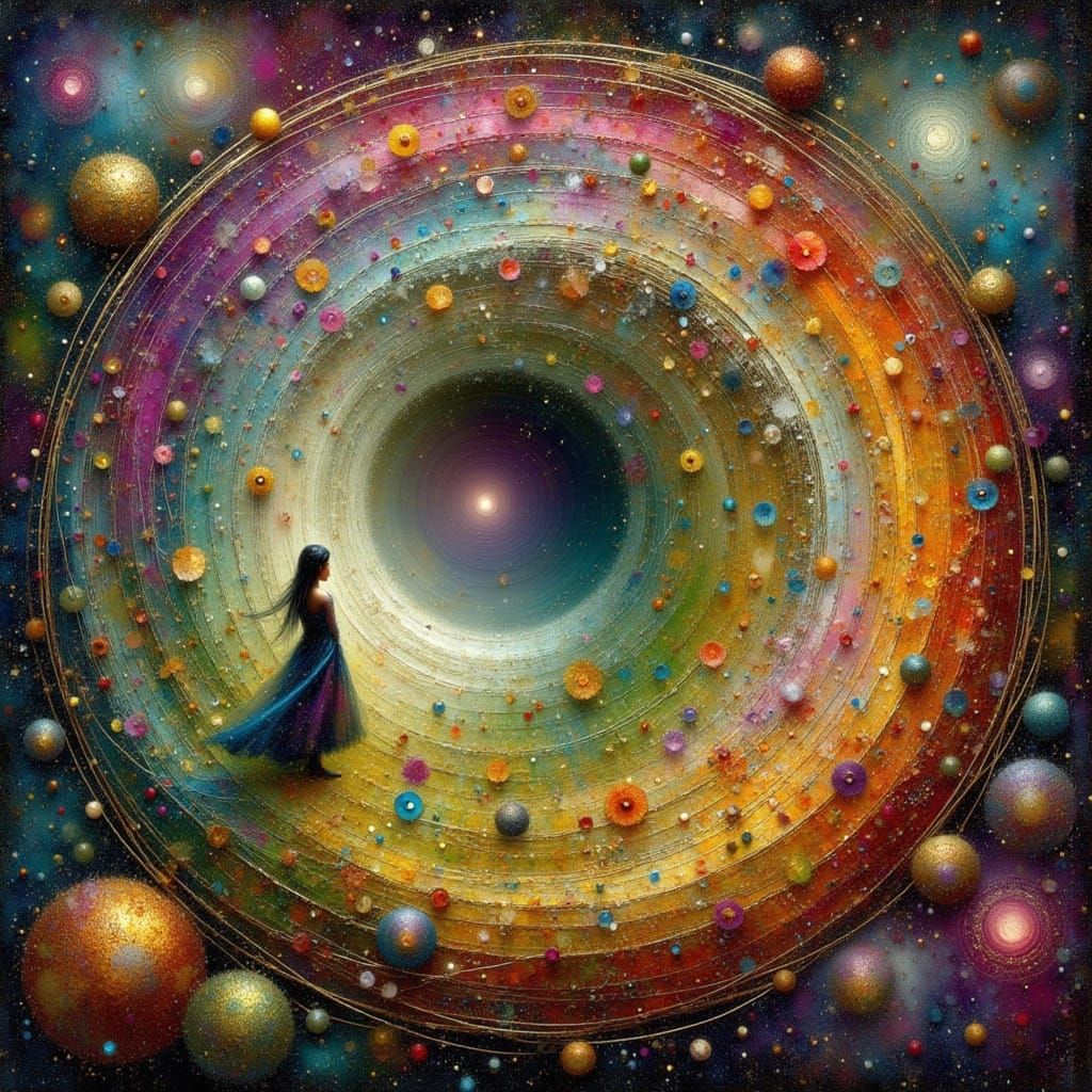 Fantastical Child in Earth Tones: Detailed Matte Painting