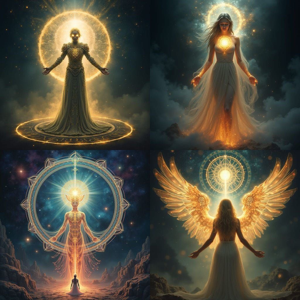 Surreal Vortex of Protection in Cosmic Art