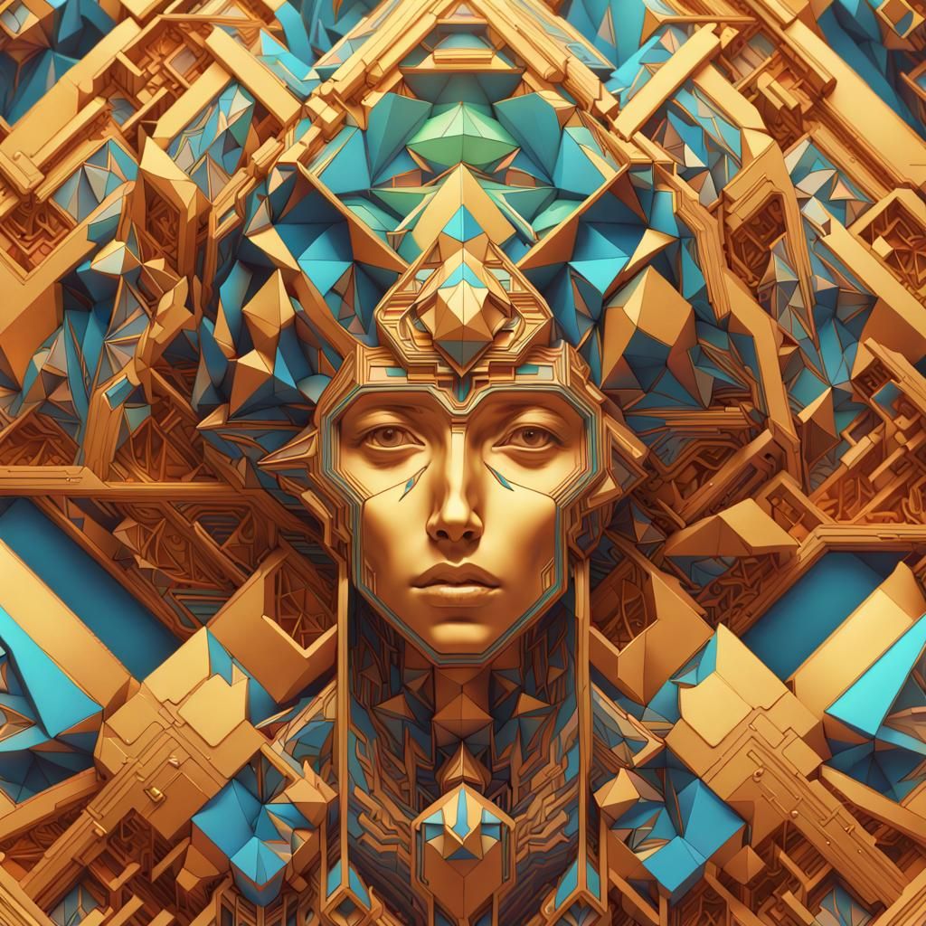 Polymetric space filler 8k resolution concept art Eldritch d...