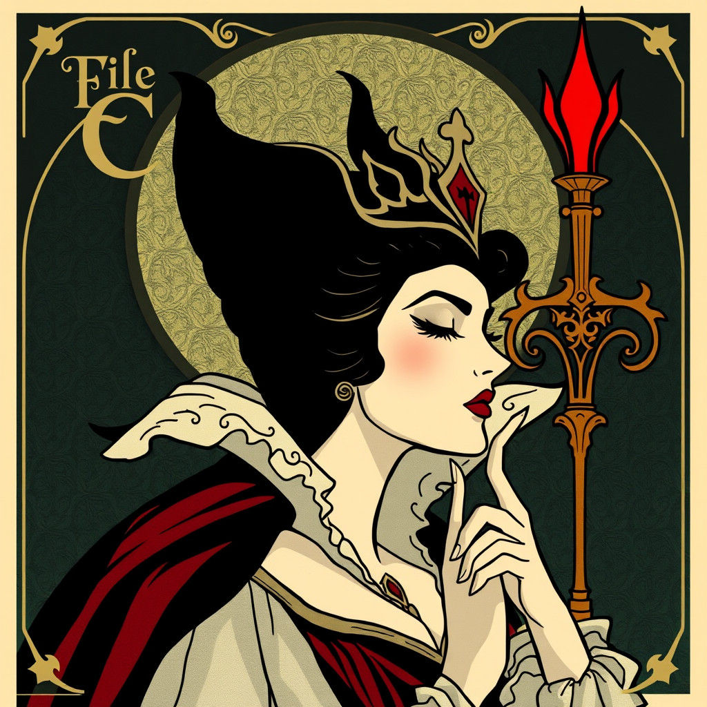 Art Nouveau Evil Queen Poster