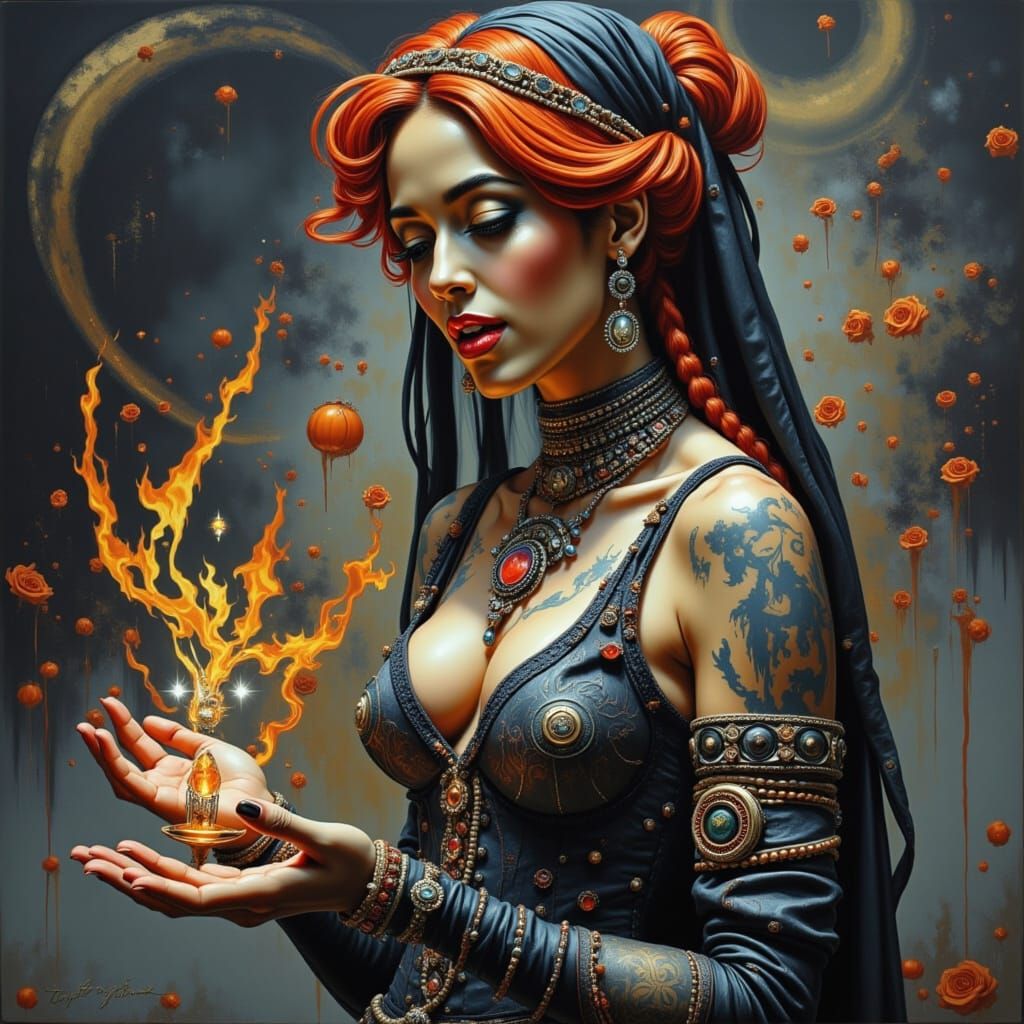 Ethereal Fairy Witch Summons Presence in 3D Anime Art