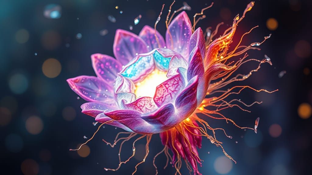 Radiant Mythical Seed in Bloom: Macro Photography