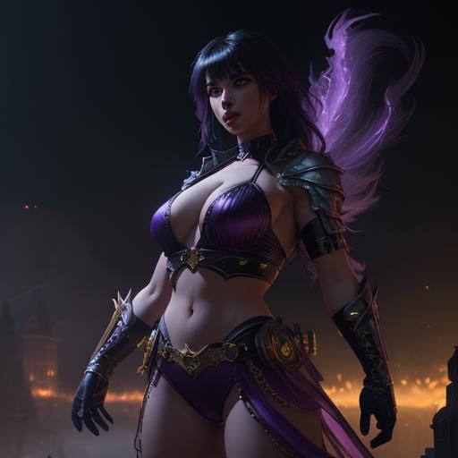 Lena Kelly as Gogo Dancer in Dark Fantasy Art