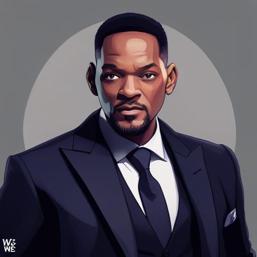 Will Smith Portrait in Hyperdetailed Digital Art