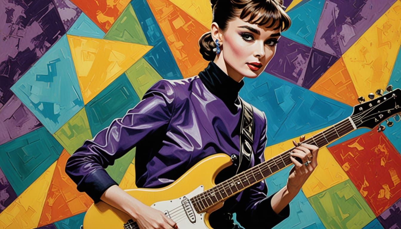 Audrey in Vibrant Pop Art