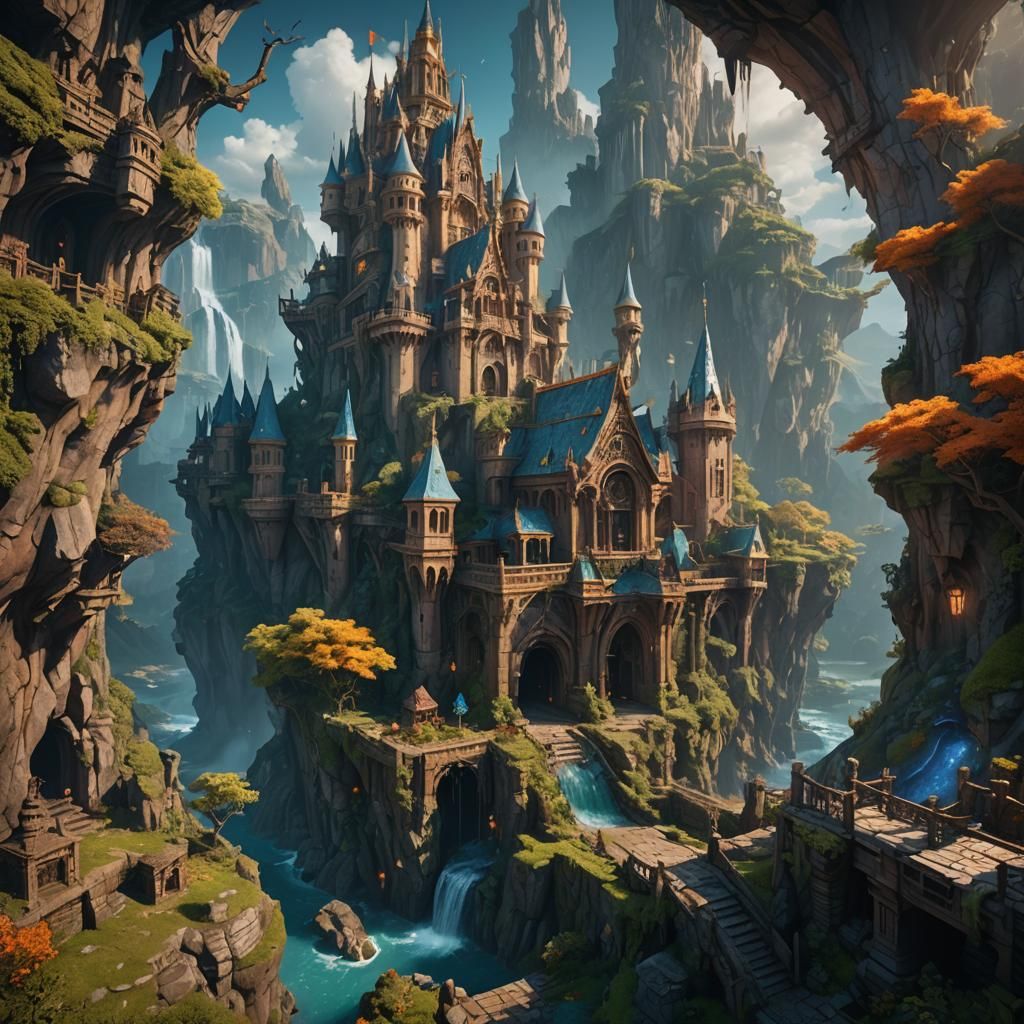 Fantastical Matte Painting in Deep Color