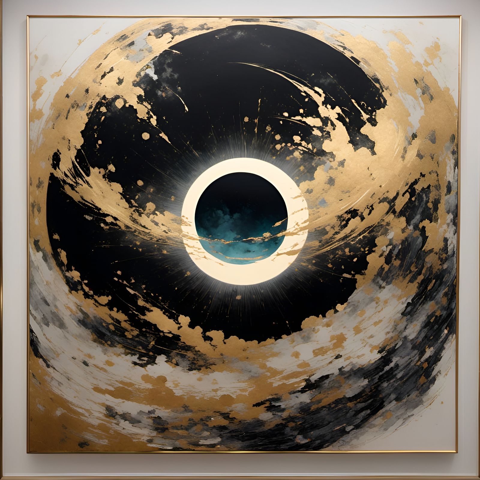 Solar Eclipse Art in the Style of Pen and Ink