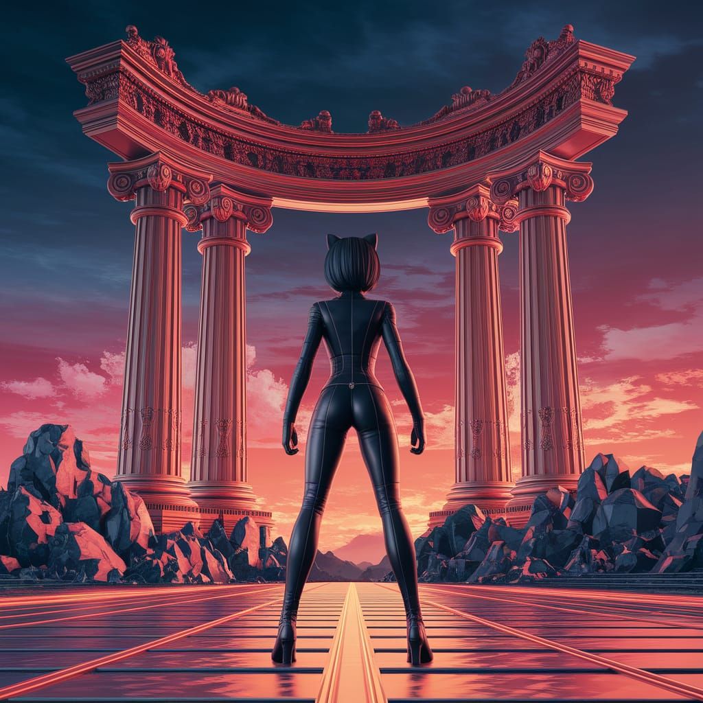 Tura Satana Faces the Colossal Aposiopesis in Leather Regali...