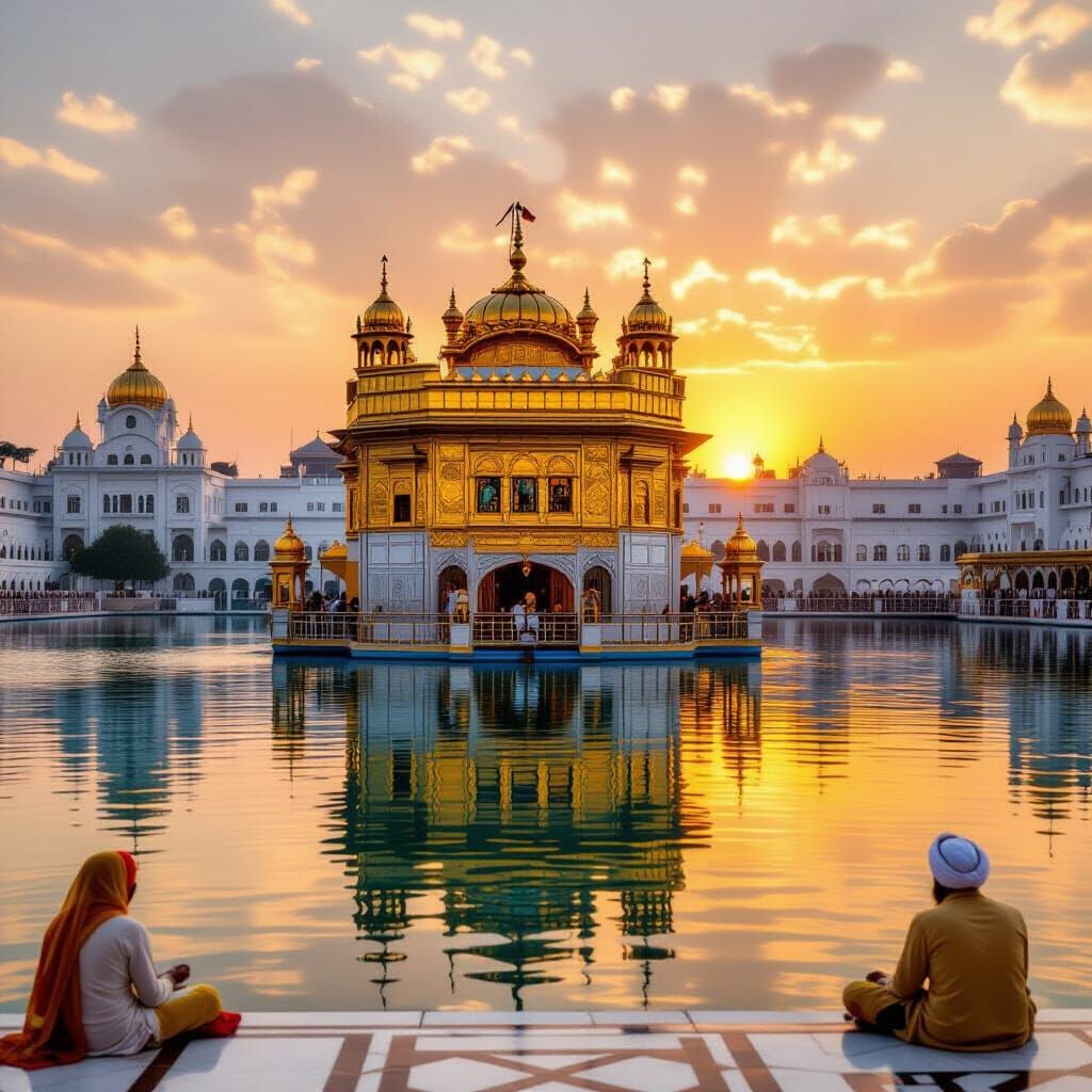 Golden Temple, Amritsar: A Gurudwara at Sunset