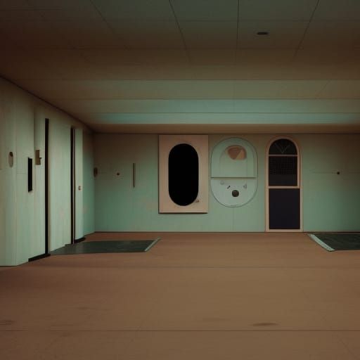 Desolate 90s Station in Liminal Space