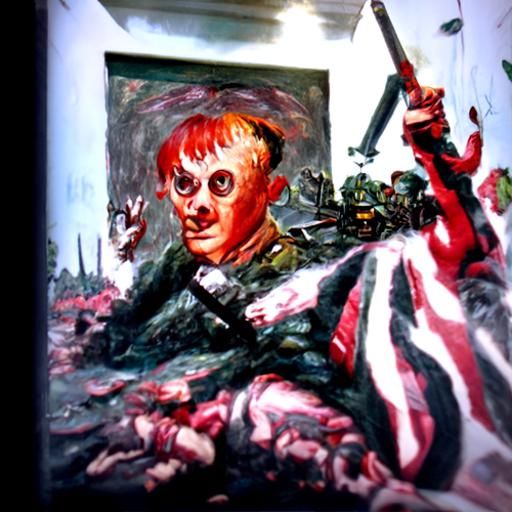 Otto Dix Inspired World War I Oil Painting