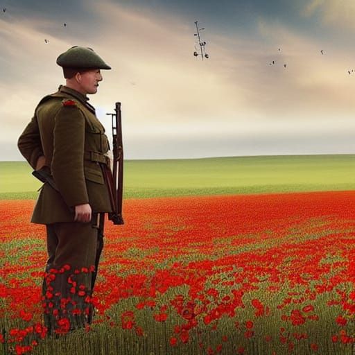 Poppies Blow: Flanders Field Digital Matte Painting