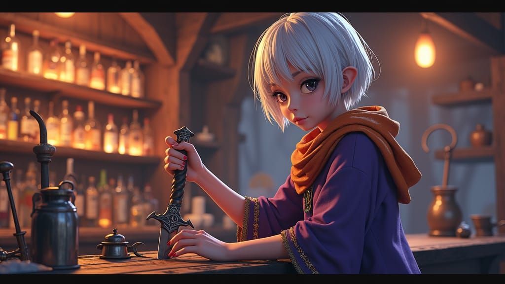 Tavern Inn Keeper in Vibrant Anime Style