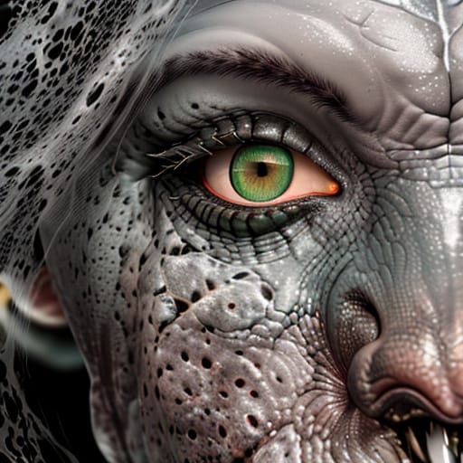 Loch Ness Monster in Macro Horror Photography