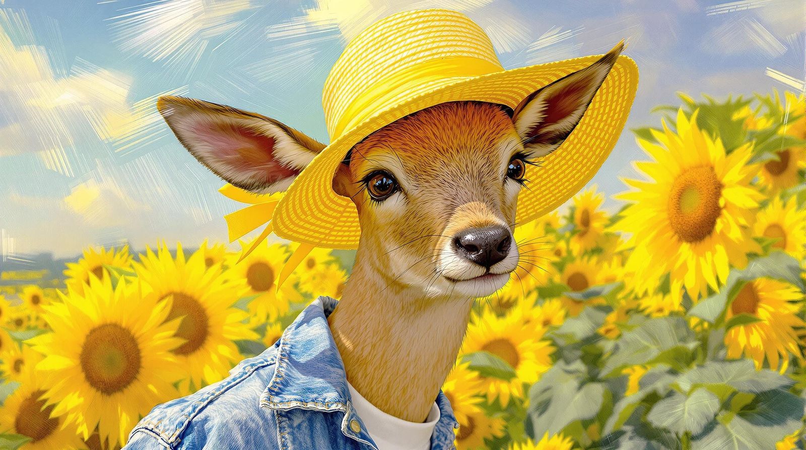 Vincent Van Doe in a Sunflower Field