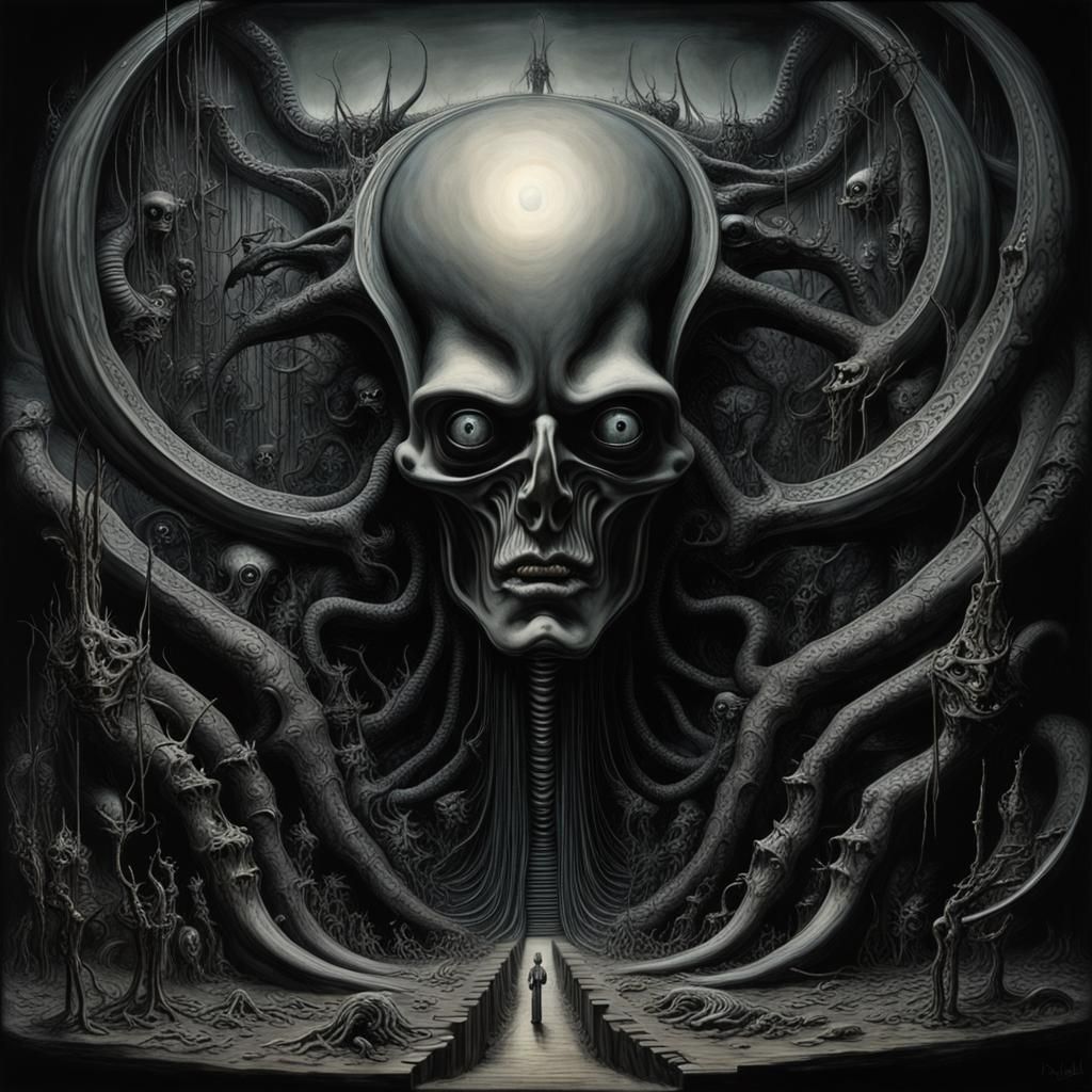 The Horror of War in Surrealist Gothic Style