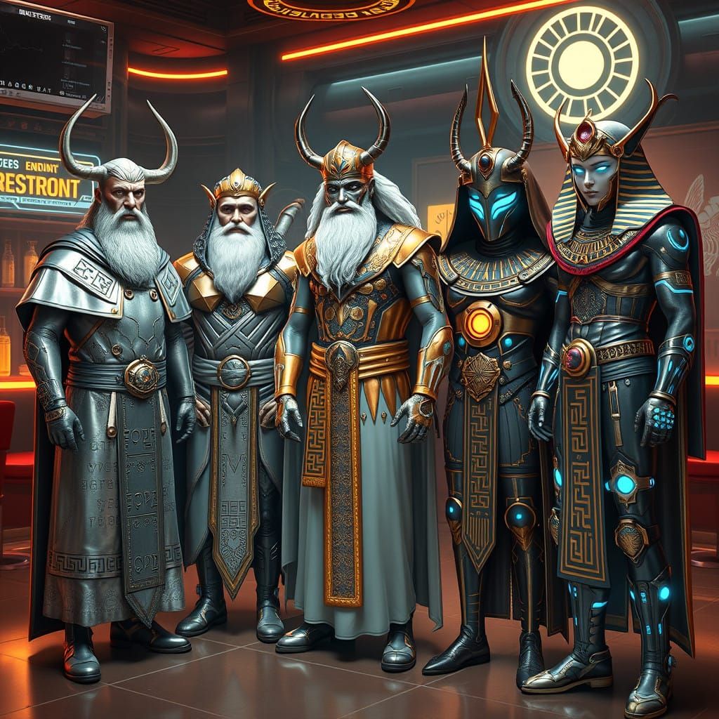 Gods of the Cosmos Unite in Futuristic Interstellar Gatherin...